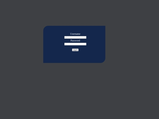 login screenshot