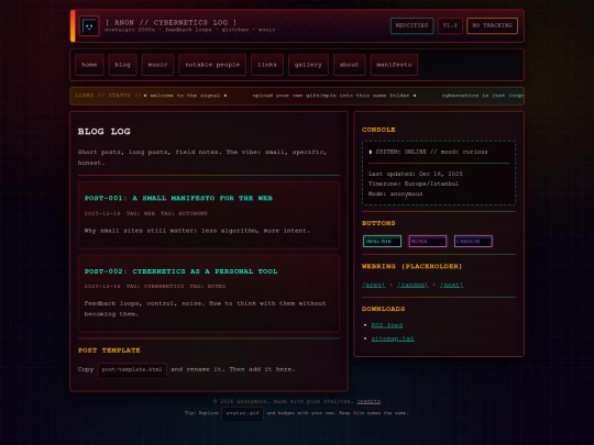 blog screenshot