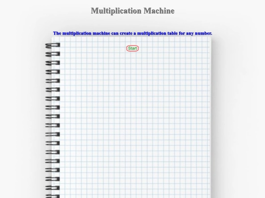 Multiplicationtable screenshot