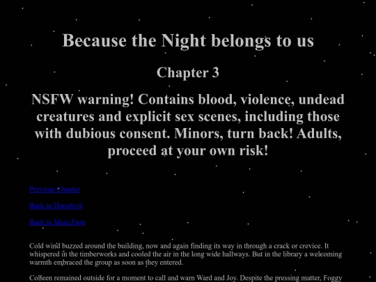 Stories/Daredevil Fanfictions/NightBelongs/NightBelongs3 screenshot