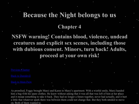 Stories/Daredevil Fanfictions/NightBelongs/NightBelongs4 screenshot