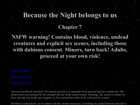 Stories/Daredevil Fanfictions/NightBelongs/NightBelongs7 screenshot