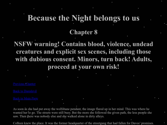 Stories/Daredevil Fanfictions/NightBelongs/NightBelongs8 screenshot