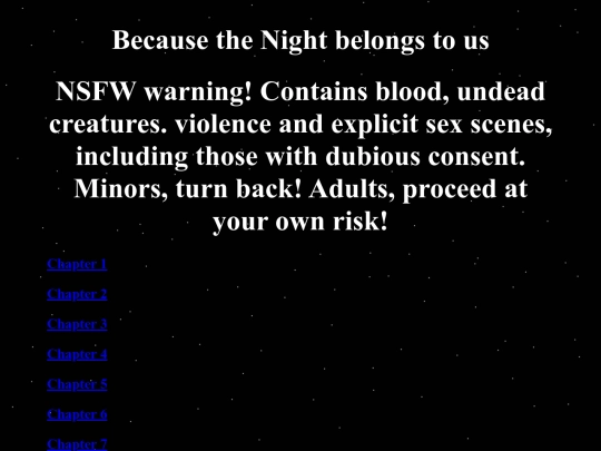 Stories/Daredevil Fanfictions/NightBelongs/NightBelongsIndex screenshot