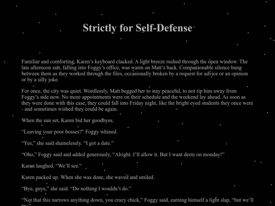 Stories/Daredevil Fanfictions/StrictlyForSelfDefense screenshot
