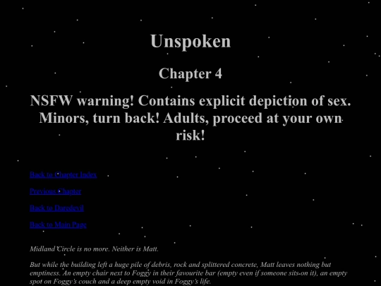 Stories/Daredevil Fanfictions/Unspoken/Unspoken4 screenshot