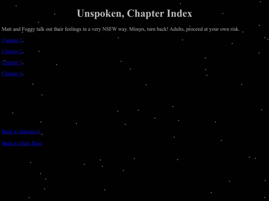 Stories/Daredevil Fanfictions/Unspoken/UnspokenIndex screenshot