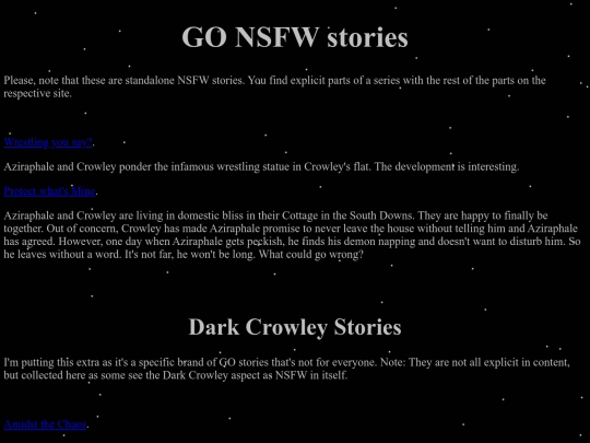 Stories/Good Omens Fanfictions/NSFW/GONSFWMain screenshot