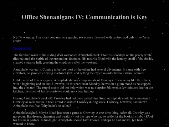 Stories/Good Omens Fanfictions/Office Shenanigans/OSPart4/OS4Part1 screenshot