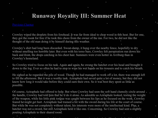 Stories/Good Omens Fanfictions/Runaway Royality/RR3 screenshot