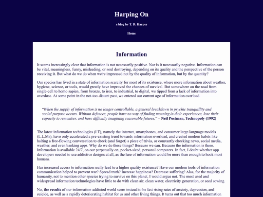 blog/information screenshot