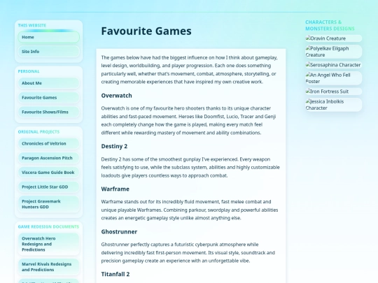 favourite_games screenshot