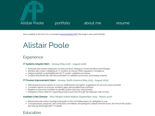 resume screenshot