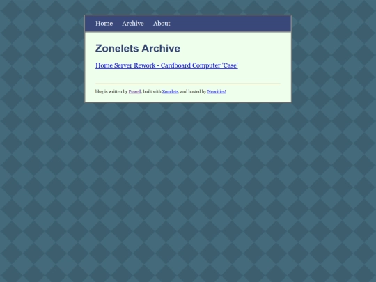 blog/archive screenshot