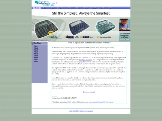 alphasmart-journal screenshot
