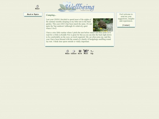 wellbeing/camping screenshot