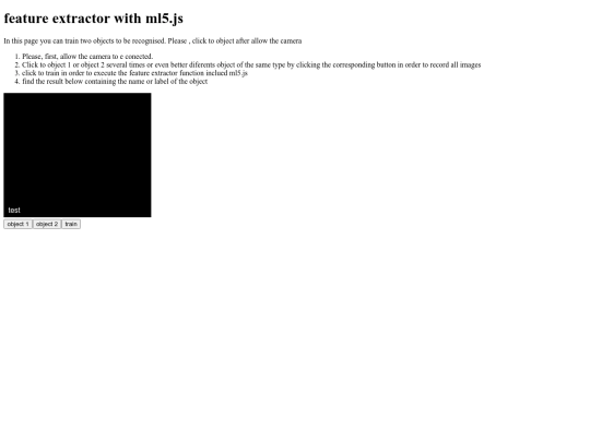 machinelearning/featureextractor screenshot