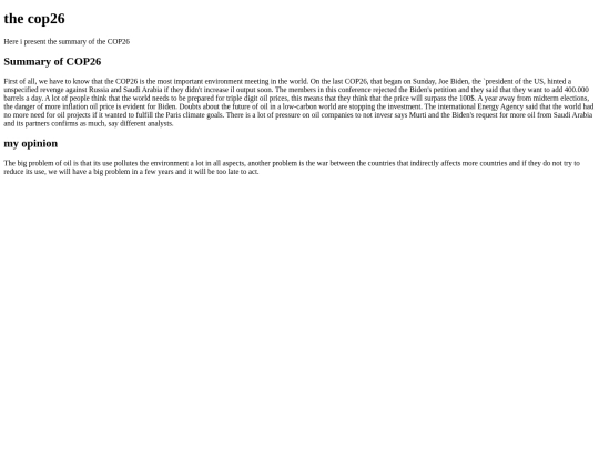 mecanica/the COP26/cop26 screenshot