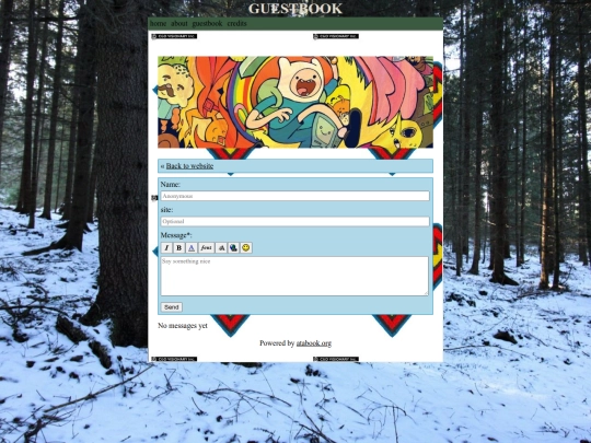 guestbook screenshot