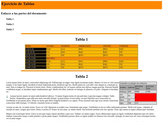 Ejercicio de tablas screenshot