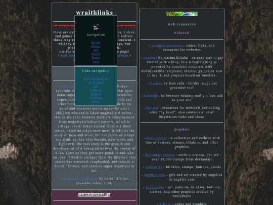 links screenshot