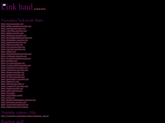 links screenshot