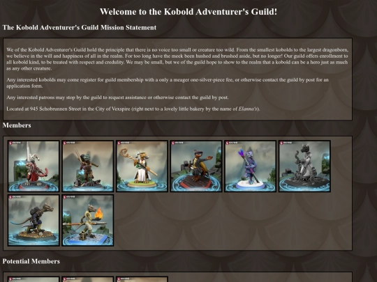 KoboldAdventurersGuild/guildhome screenshot