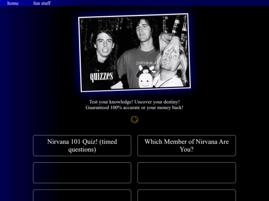 quizzes screenshot
