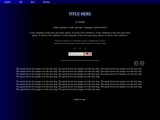 testfic screenshot