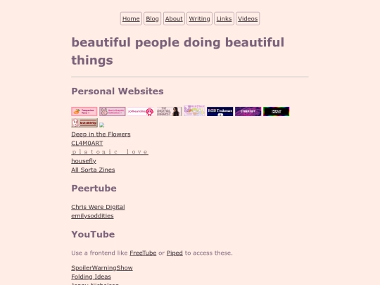 links screenshot