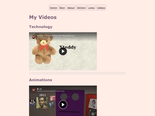 videos screenshot