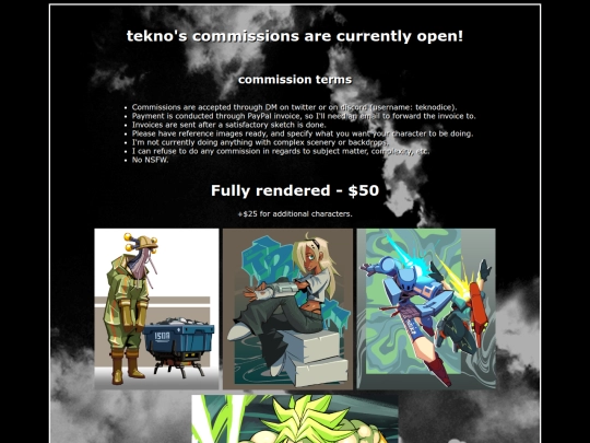 commissions screenshot