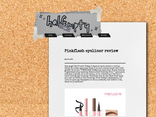 html/pink screenshot