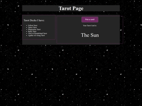 tarot screenshot