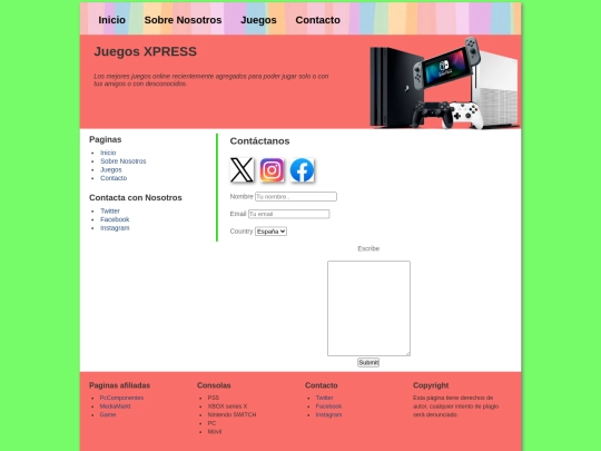 plantilla/contacto screenshot