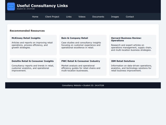 links screenshot
