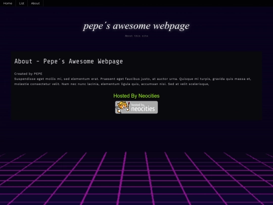 pages/about screenshot