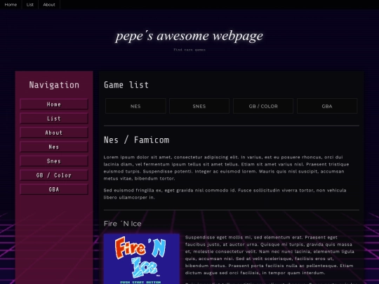 pages/list screenshot