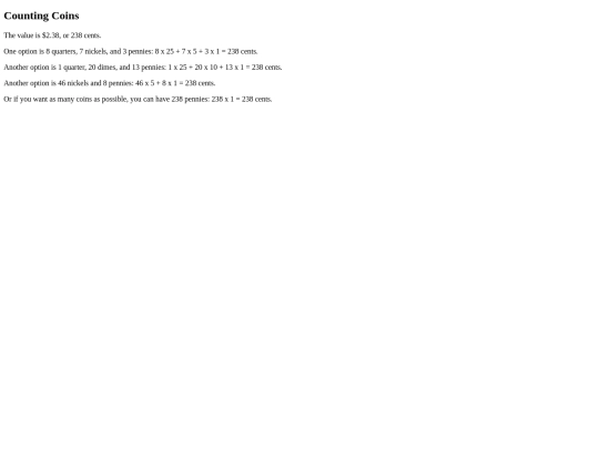 countingCoins screenshot