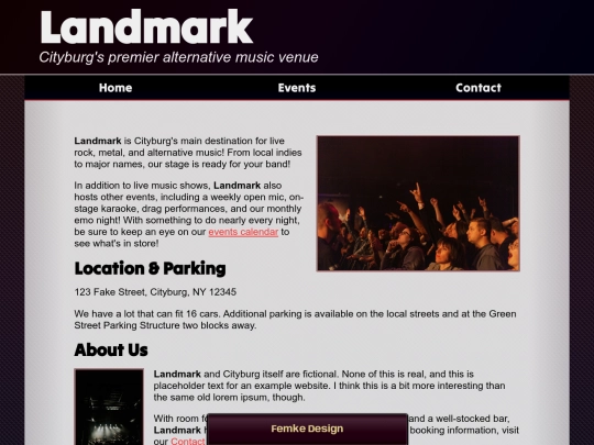 examples/venue screenshot