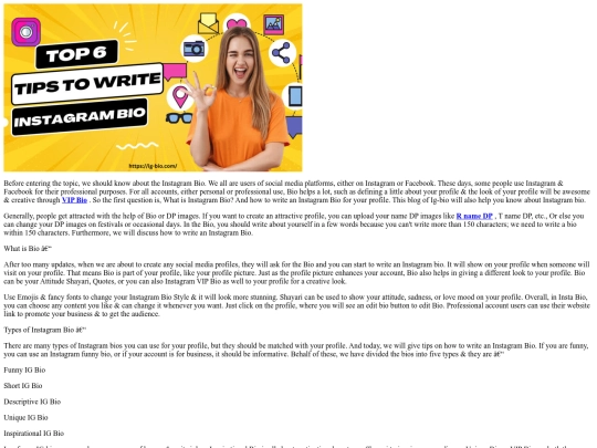 Write-an-Instagram-bio screenshot