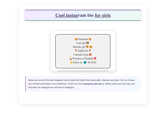 cool-instagram-bio-for-girls screenshot
