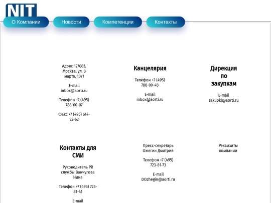Contacts screenshot