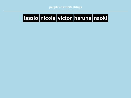 JavaScript/favoritethings screenshot