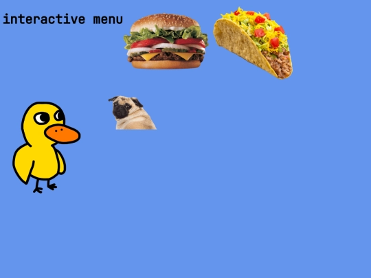 JavaScript/interactive menu/menu screenshot