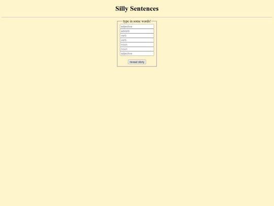 JavaScript/sillysentences screenshot