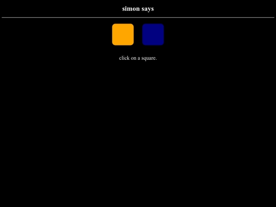 JavaScript/simonsays screenshot