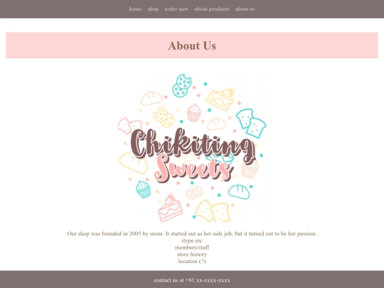 WebDesign/Final Assignment/Chikiting Sweets/aboutus screenshot