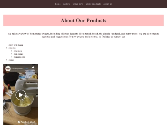 WebDesign/Final Assignment/Chikiting Sweets/products screenshot