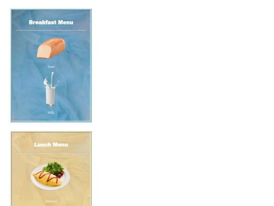 WebDesign/Menu/Menu screenshot